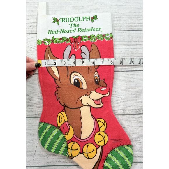 Vintage Rudolph the Red Nosed Reindeer Christmas Stocking Robert L. May Applause - Picture 5 of 5